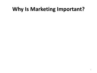 Why Is Marketing Important?