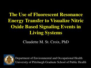 The Use of Fluorescent Resonance Energy Transfer to Visualize Nitric Oxide Based Signaling Events in Living Systems
