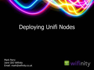 Deploying Unifi Nodes