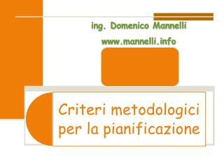 ing. Domenico Mannelli mannelli