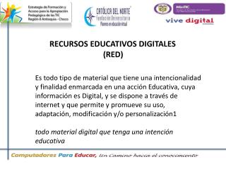 RECURSOS EDUCATIVOS DIGITALES (RED)
