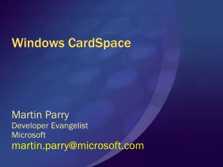 Windows CardSpace