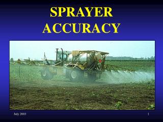 SPRAYER ACCURACY