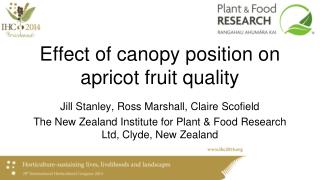 Effect of canopy position on apricot fruit quality