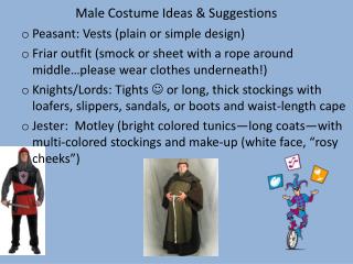 Male Costume Ideas &amp; Suggestions