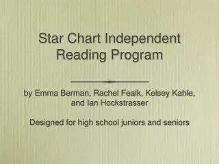 Star Chart Independent Reading Program