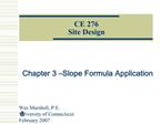 CE 276 Site Design