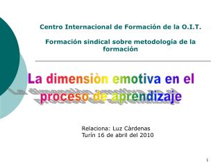 La dimensiòn emotiva en el proceso de aprendizaje