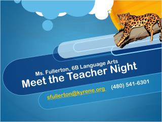 Meet the Teacher Night