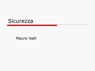 Sicurezza