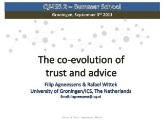 QMSS 2 – Summer School