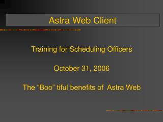 Astra Web Client