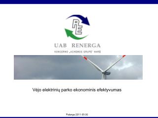 Vėjo elektrinių parko ekonominis efektyvumas Palanga 2011-05-30