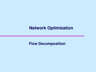 Network Optimization