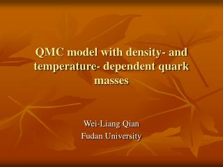 QMC model with density- and temperature- dependent quark masses