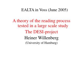 EALTA in Voss (June 2005)