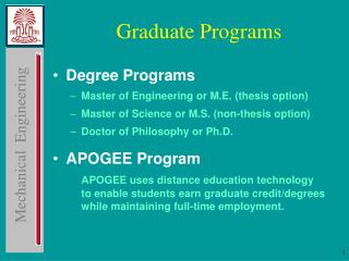 Graduate Programs