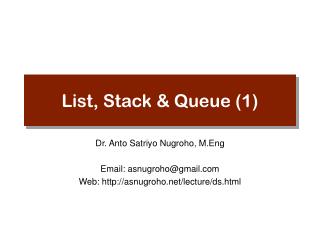 List, Stack &amp; Queue (1)