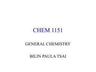 CHEM 1151