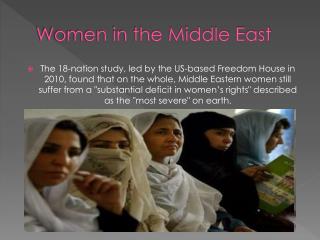 Women in the Middle East