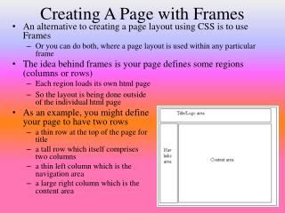 Creating A Page with Frames