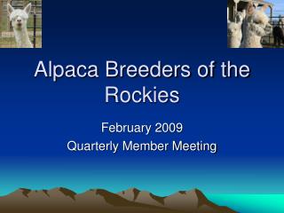 Alpaca Breeders of the Rockies