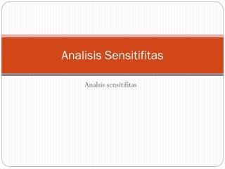 Analisis Sensitifitas