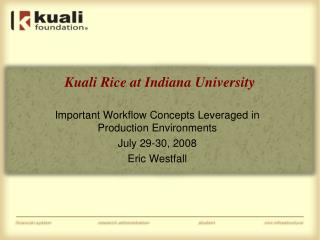 Kuali Rice at Indiana University