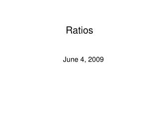 Ratios