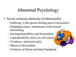 Abnormal Psychology