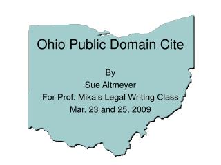 Ohio Public Domain Cite
