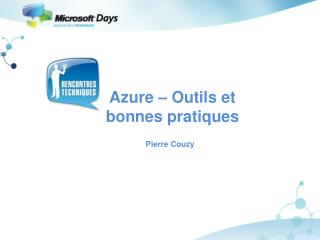 Azure – Outils et bonnes pratiques