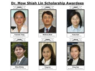 Dr. Mow Shiah Lin Scholarship Awardees