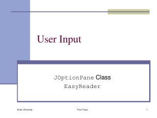 User Input