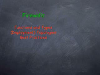 Firewalls