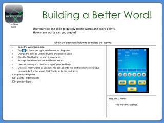 Building a Better Word!
