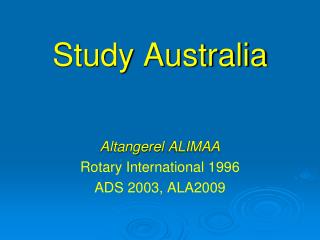 Study Australia