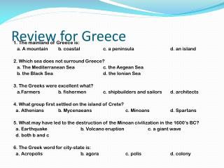 Review for Greece