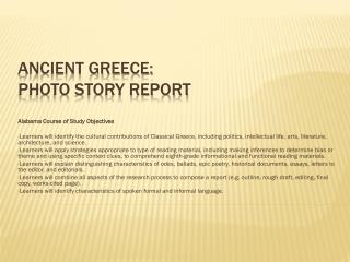 Ancient Greece: Photo Story Report