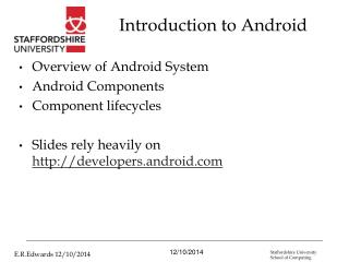 Introduction to Android