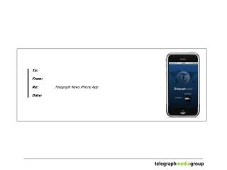 To: From: Re: 	Telegraph News iPhone App Date: