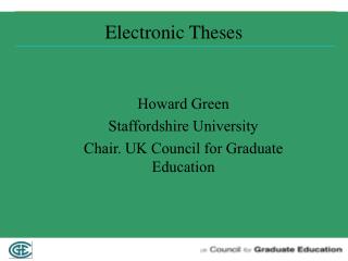 Electronic Theses