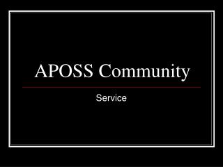 APOSS Community