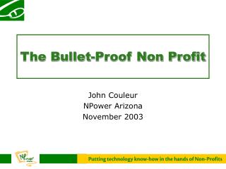 The Bullet-Proof Non Profit