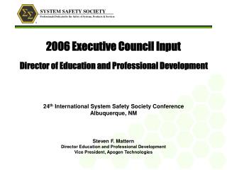 2006 Executive Council Input