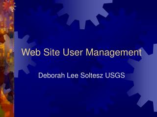 Web Site User Management