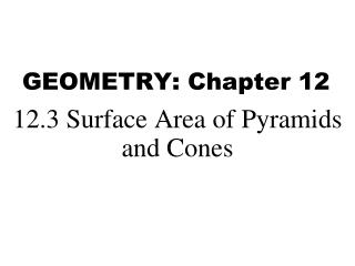 GEOMETRY: Chapter 12