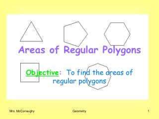 Areas of Regular Polygons