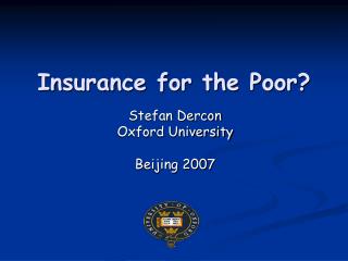 Insurance for the Poor?