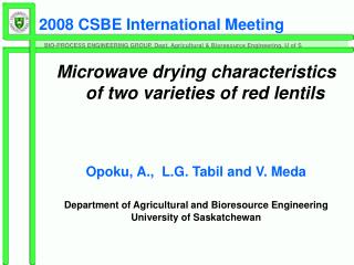 2008 CSBE International Meeting